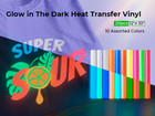 Xtool Glow In The Dark Htv Vinyl 20 Pack 12 x10  Sheets  Iron On For T-shirts