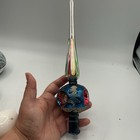 Vintage Mercury Glass Tree Topper 3 Indents  Poland