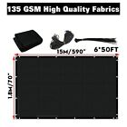 Privacy Fence Screen 6 x50  Black Outdoor 90  Visibility Blockage 135 Gsm Shade