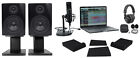 Rockville Home Recording Studio Kit W  5 25  Monitors usb Mic headphones stands