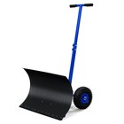 29 X 18in T-handle Snow Plow With Inflatable Wheels Heavy Duty
