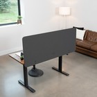 Vivo Dark Gray Clamp-on screw-on 60x24 Inch Desktop Privacy Panel  Desk Divider
