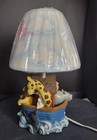 Figi s Graphics Noah Ark Nursery Lamp W animals   Cloud Shade  - Vintage