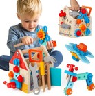 Toddler Tool Kit - 33 Pcs Montessori Toddlers Tool Box  Kids Pretend Play Too   