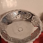 Farber Bros Krome-kraft Chrome Decorative Bowl With Lady Figure  New York