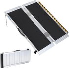 2-10ft Aluminum Multi-folding Wheelchair Scooter Mobility Ramp Portable 600 Lb