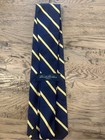 Brooks Brothers Navy And Yellow Striped Silk Tie