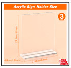 3 Pack Acrylic Sign Holder 8 5 X 11 Inches  Clear Menu Stand  Vertical Flyer Dis