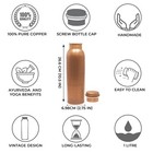 De Kulture Vintage 100  Pure Copper Water Bottle For Drinking 1 Litre
