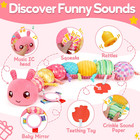 Baby Girls Toys 0-6 Month Music Animal Stuffed Caterpillar Toy For Infant 0-3 3-