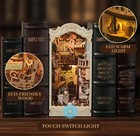 Diy Book Nook Kit Wooden Decorative Bookend Model W  Light Pastoral Diary Nib