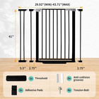 41 Inch Tall Baby Gate Auto Close Dog Gate Adjustable 29 92 -43 71  Wide Pressur