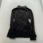 Juicy Couture Women s Charcoal Velour Zip-up Track Jacket Mock Neck Classic - Xl