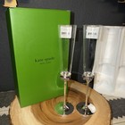 New Kate Spade Grace Avenue Champagne Flute Toast Pair Wedding Gift Lenox Classy