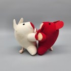 Vintage Applause Kissing Pigs Plush 5  Wallace Berrie Mini Stuffed Valentines