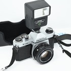 Asahi Pentax K1000 35mm Film Camera W Smc Pentax-m 50mm F2 Lens Flash Film Batt