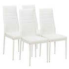 4pcs Dining Set Kitchen Room Table Set Dining Table And 4 Leather Chairs