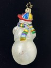 Christopher Radko Cool Yule Snowman 5  Glass Christmas Tree Ornament
