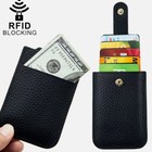 Men Women Rfid Leather Slim Money Clip Wallet Front Pocket Credit Card Holder