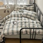  Comforter Set Queen 3 Pieces Gingham Queen Comforter  90 x90   Green Plaid