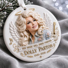 Dolly Parton Angel Christmas Ornament  Country Music Legend Tribute Holiday Deco