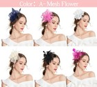 Women Feather Fascinator Wedding Tea Party Hair Clip Brooch Bridal Headpiece    