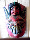 Vintage Hand Carved   Painted Guerrero Mexico Nahua Wood Folk Art Mask  2