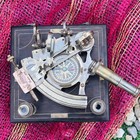 Antique Maritime Navigational Instrument With Wooden Box Nautical Brass Working