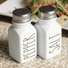 Heartland Home Farmhouse Ceramic Salt And Pepper Shakers Set  white 