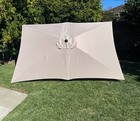 Rectangular Patio Umbrella Canopy For 10ft X 6 5 Ft 6 Ribs Umbrella Canopy
