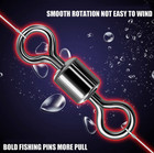 100 50x Rolling Barrel Swivel 220 Lb Fishing Swivels Solid Ring   3 0    