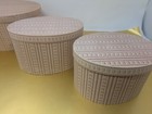 3 Pc Shaker Nesting Decorative Box  Set Vintage Rare Pattern 