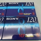 Sony 8mm Mp 120 Min Standard Blank Video Cassette Tape P6-120mp - Lot Of 4 New 