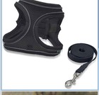 Voyager Reflective Adjustable Mesh Soft vest Dog Harness With Leash