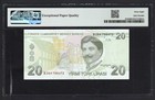 Turkey 20 Lirasi 2009 P224b Uncirculated Grade 68