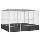 Bird Cage Outdoor Bird Aviary Budgie Cage For Yard Galvanized Steel Vidaxl Vidax