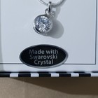 Swarovski Crystal Necklace   Earrings Set Silver Plated 18  Chain Clear New Gift