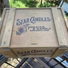 Proctor   Gamble Star Candles Wooden Crate Box Advertising 16 X 12 X 9 Slide Lid