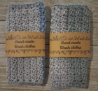 Handmade Crochet Washcloths Wash Cloth Spa Bath Reusable Hydrangea Blue  4