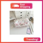 Sgwqbdn Coquette Bow Pencil Pouch  Cute Aesthetic Floral Pencil Case  Soft Quilt