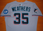 Miami Marlins Ryan Weathers 2025 Game Issued Un Worn Jersey With Holo    padres 