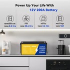 New 12v 200ah Lifepo4 Lithium Battery 2560w Deep Cycle Bms For Solar Rv Off-grid