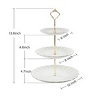 3 Tier Ceramic Cake Stand Wedding  Dessert Cupcake Stand For Tea Party Servin   