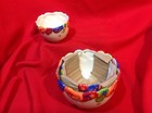 Vintage Nesting Ceramic Planters  Set Of 3 4   5   5 1 2 