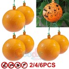 2 4 6 Pcs Sticky Fly Trap Balls Yellow Traps Fruit Flies Insect Glue Catcher 