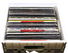 12  lp Vinyl Record White Plastic Case Foldable-road storage Stackable 80 Vinyl 