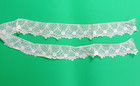 1910s Edwardian Bobbin Embroidered Lace Edge trim White 2 5  X 40   