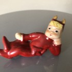 Japan Little Red Devil Pixie Lounging Boy Halloween Christmas Valentines Vintage
