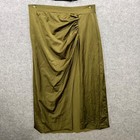 Kelle Dance Leotard And Skirt Set Women Large Olive Green Ruched Performance