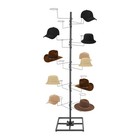 20 Hats Rotating Hat Display Rack Free Standing Metal Floor Caps Headwear Stand